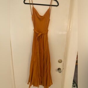 Alice + Olivia Burnt Orange Midi Dress
